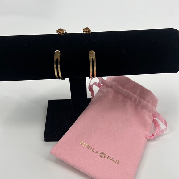 Sheila Fajl Large Eclipse Hoop Earrings - Picture 5 of 5